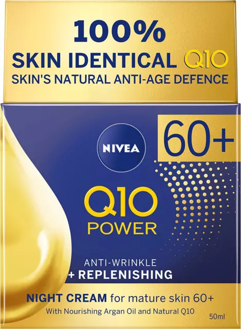 NIVEA Q10 Mature Anti-Wrinkle + Replenishing Night Cream Moisturiser for Mature