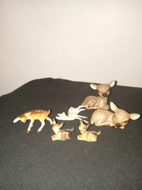 vintage deer figurines lot