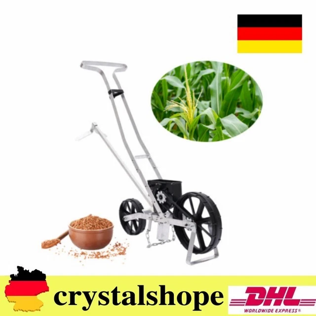Handsämaschine Hand Sämaschine Dibbelmaschine Dibbelgerät  Schwarz/Silber Neu DE
