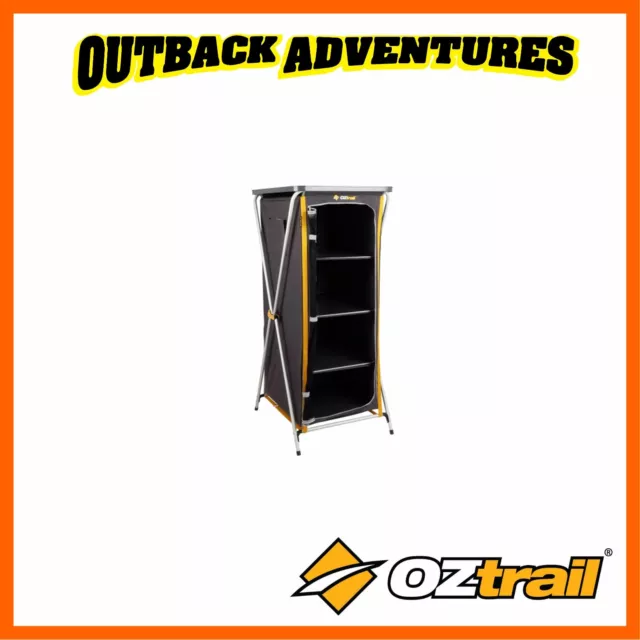 Oztrail Deluxe Folding 4 Shelf Cupboard Camping  New Model Bonus Carry Bag