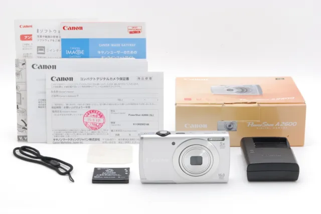 [TOP MINT in BOX] Canon PowerShot A2600 Silver 16.0MP Digital Camera From JAPAN