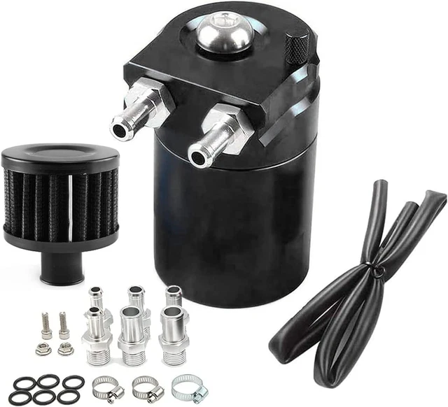 Towwoo 300 ml Alluminio Oil Catch Can Auto, Cattura Decanter Vapori Olio nero