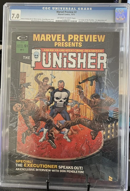Marvel Preview #2 - Cgc 7.0- Ow/Wp - 1St Dominic Fortune - Origin Punisher