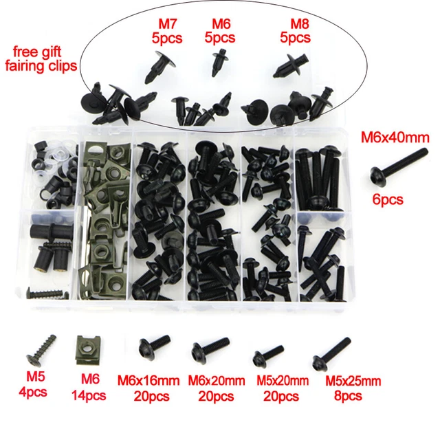 TTバイク　パーツセット HTTMT Motorcycle Fastener Kit US-TGHD-BOT-K006-CD 179 PCs Fairing