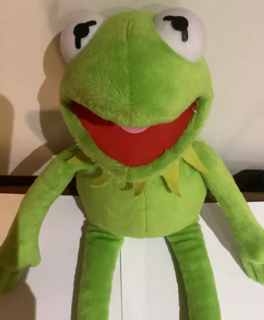 DISNEY KERMIT THE FROG PLUSH THE MUPPETS TOY NEW LARGE 40CM BEANIE