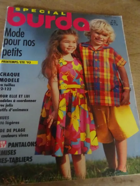 Magazine Burda Vintage Burda  Mode Pour Nos Petits Printemps/Ete 1993 2 A 7 Ans