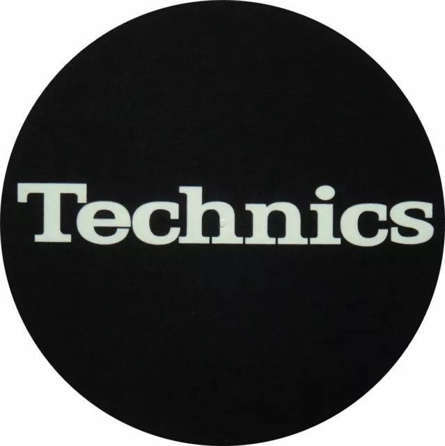 Slipmat Technics Schwarz Logo Gelb leuchtend 1 Stück