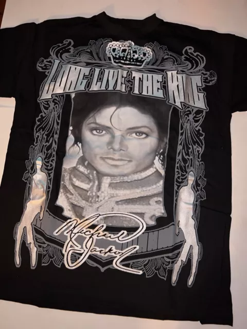 New Men's Michael Jackson King of Pop Bootleg Style Memorial White  T-Shirt S-4XL
