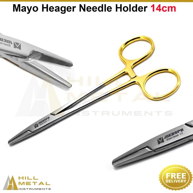 thumbnail image 2 of Dental Surgical Mayo Hegar Needle Holder Forceps - Veterinary Locking Pliers 16cm 2 of 5