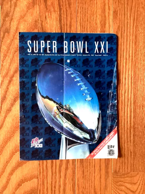 Super Bowl XXI Program - Giants vs. Broncos January 25, 1987