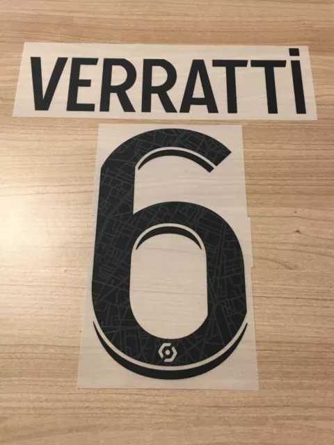 FLOCAGE OFFICIEL VERRATTI N 6 ligue 1 PSG 2022 2023 exterieur away