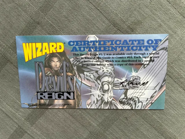Silver Surfer Witchblade No #1/2 Wizard Platinum COA Vo Near Condition / Mint 2