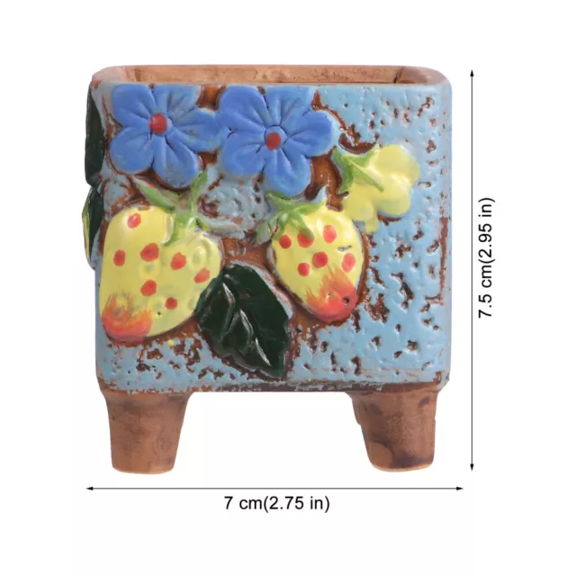 8 Pcs Succulent Flower Pot Ceramics Office Small Containers 3