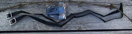 English Spur Straps - Black Nylon