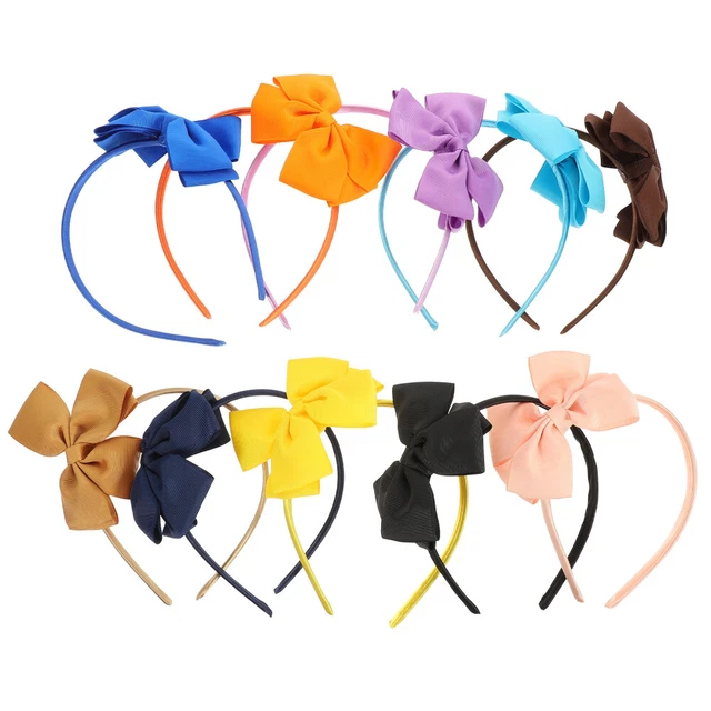 10 piezas diademas anchas con arco para niñas diadema elástica elasticidad para el cabello