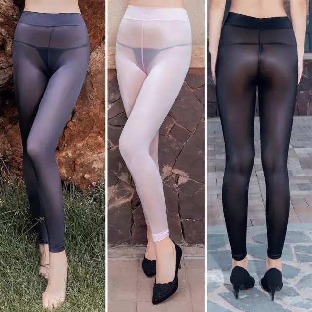 Women's See-through Transparent Sexy Mesh Stretch Leggings Pants