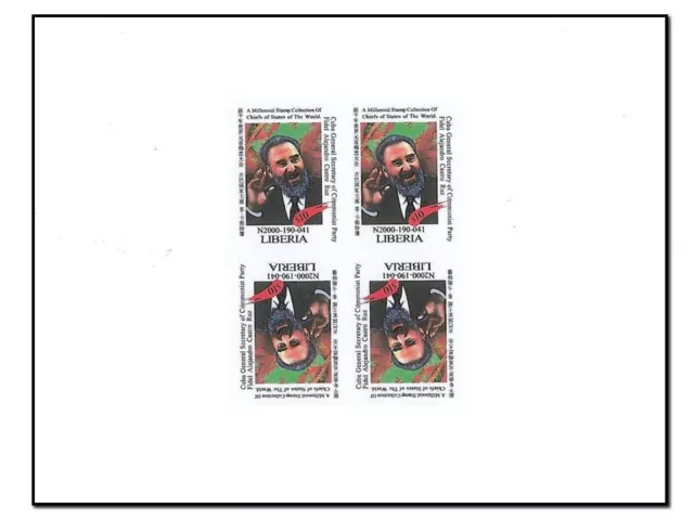 Rare Imperf Proof Latin America President Fidel Castro Ruz MNH Mi3303 Yv2902