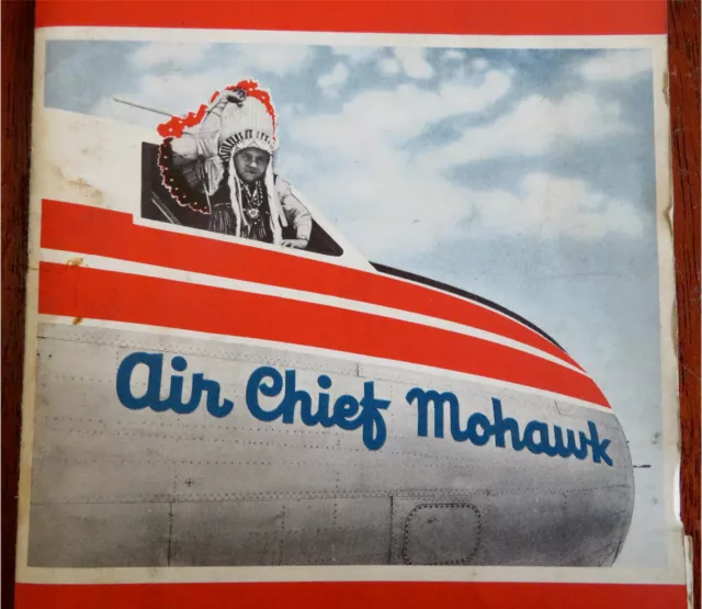 Mohawk Airlines Souvenir Flight Pack c. 1958 pictorial travel promo item