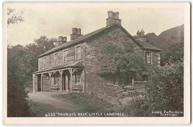 Little Langdale Westmorland Tourists Rest - 1926 Real Photo Postcard P08