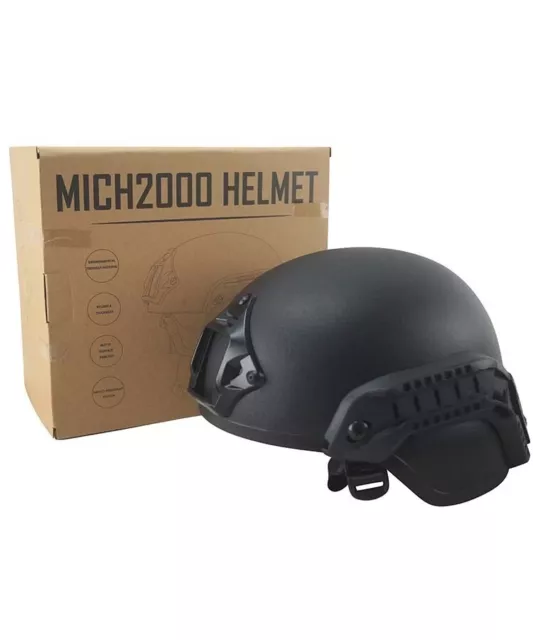 US ARMED FORCES STYLE MICH 2000 TACTICAL HELMET BLACK suitable AIRSOFT