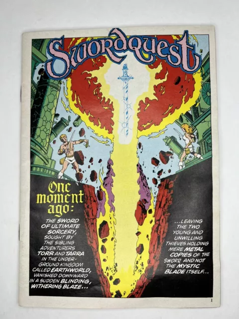 Swordquest #2 Vol. 1 Atari 2600 DC Mini Comic Book Fireworld 1982 Missing Cover!