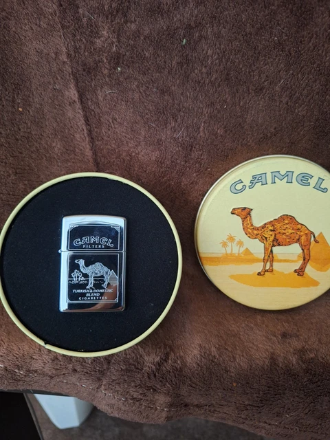 ZIPPO CAMEL KING SIZE NUTTY MENTHOL Lighter w/Tin Case Spark