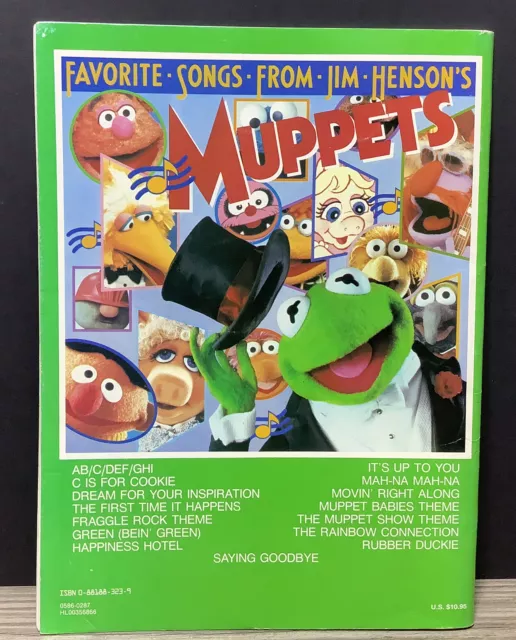 Vintage Favourite Songs Jim Hensons Muppets Sheet Music Book Piano Vocal Guitar