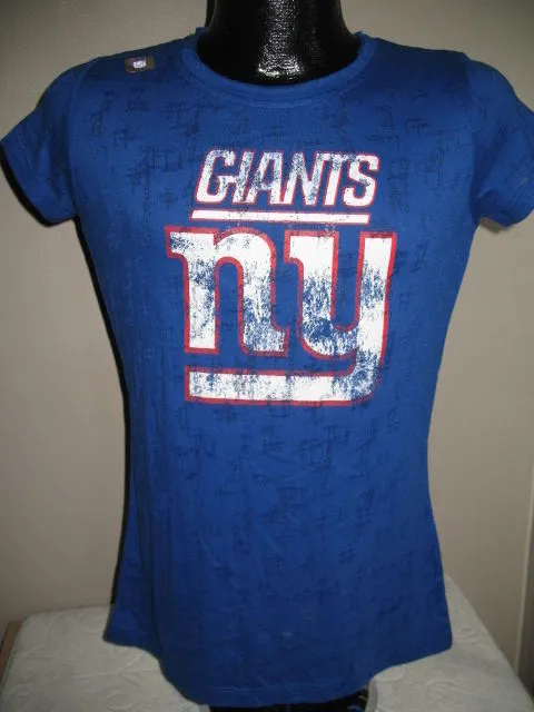 NFL New York Giants Football Fashion Stylish T Shirt Womens Size Nwt Majestic