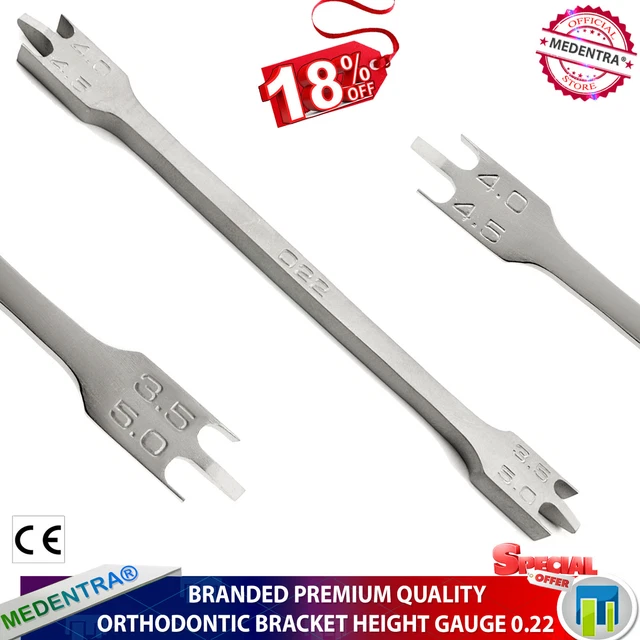 Bracket Height ORTHODONTIC INSTRUMENTS BRACKET Height Gauge Positioning Dental Seating ...