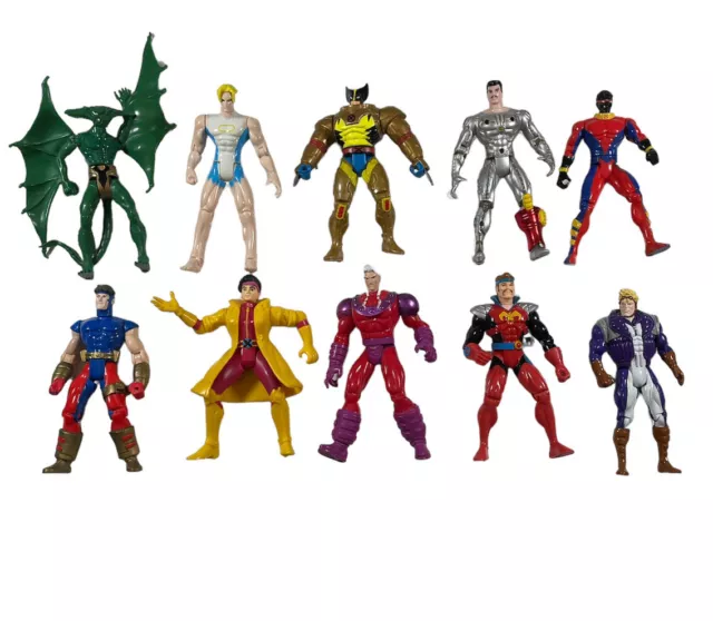Vtg Marvel Action Figure Lot Of 10 Xmen Wolverine Toy Biz 90s Collectibles Loose