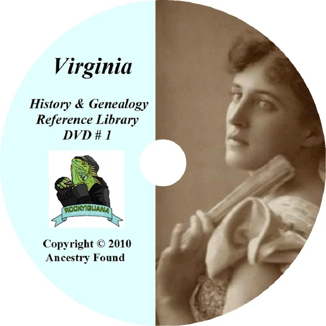 VIRGINIA - HISTORY & Genealogy - 227 Books on DVD, Ancestors, County ...