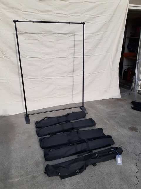 8' x 4' Banner Stand Heavy-Duty Step and Repeat Backdrop Telescopic Adjustable
