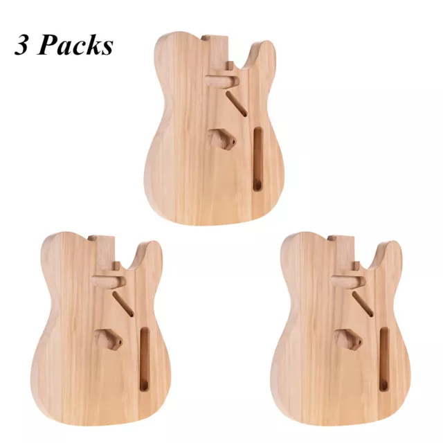 3X Unfinished Sycamore Wood DIY Guitar Body Blank for TL Electric Guitar B6T6