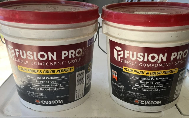Lot Of 2 Fusion Pro Ready To Use Grout 1gal Each , Color Is Saddle Brown