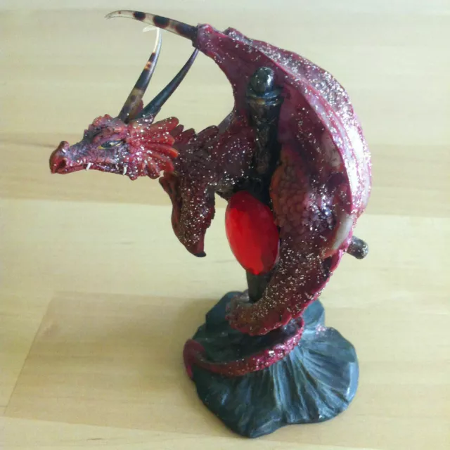 Drachen Figur - Blauer Wächter - Drachenfigur Dekofigur Fantasy Geschenk