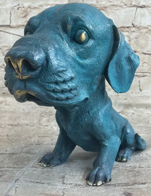 Hand Made Solid Bronze Labrador Special Color by Lost Wax Method Figurine Figure