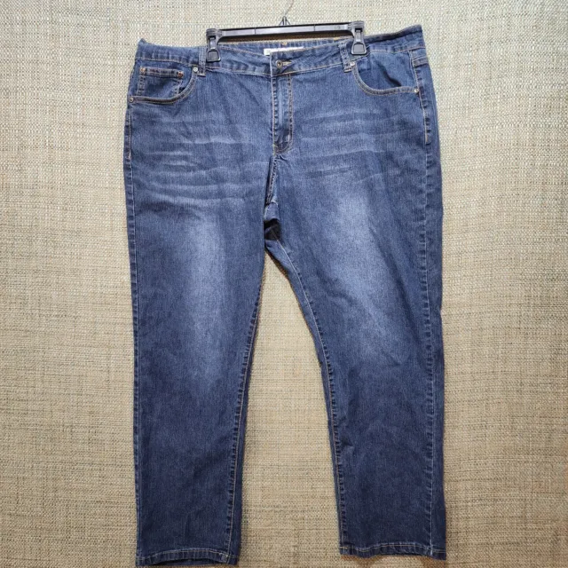 Sensational Collections Womens Pants size 26 Blue jeans Straight Leg