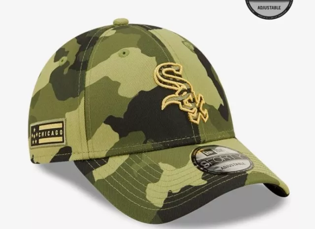 New Era Chicago White Sox 9Forty MLB 22 Armed Forces Camo Baseball Cap Hat Adult