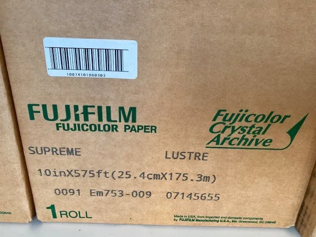 Fujifilm Fujicolor Paper - 1 Roll - Supreme Lustre -10in X 575ft (25.4cmX175.3m)