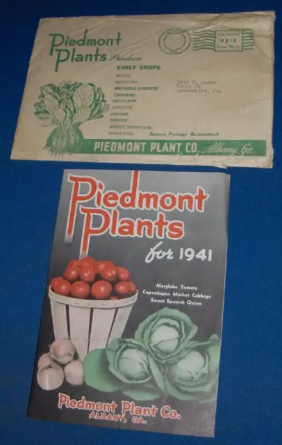 Piedmont Garden Plants Catalog 1941 Albany GA Agriculture color illustrations