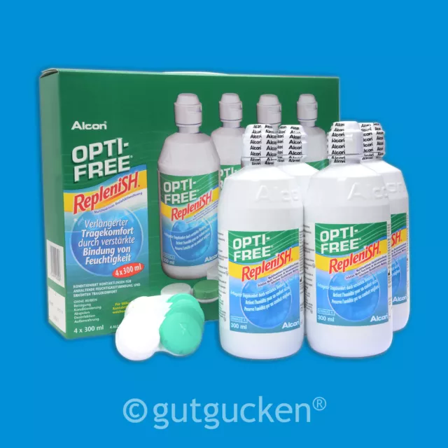 Opti-Free RepleniSH 4 x 300ml Pflegemittel All in One Kombilösung von Alcon