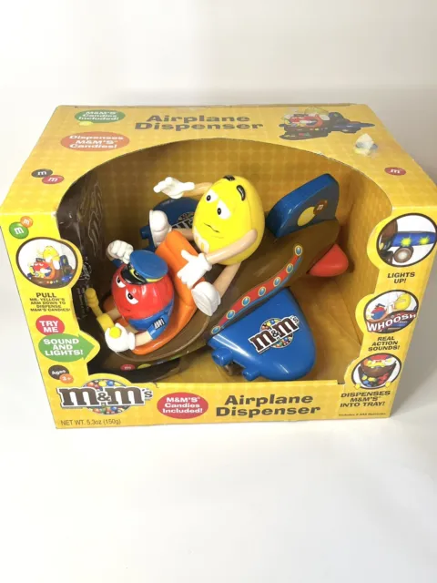 M & M Airplane Candy Dispenser Toy Plane New In Box M&M Chocolate Collectible