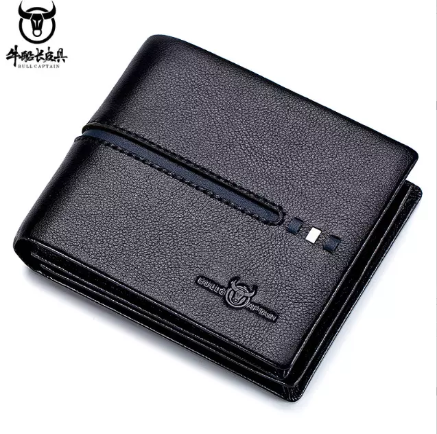 BULLCAPTAIN Mens Wallet Large Capacity Genuine Leather RFID Wallet Card Holder