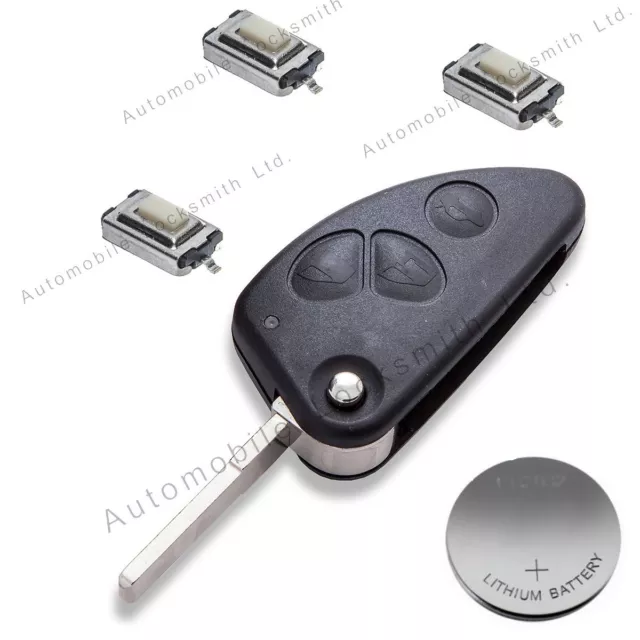 Repair Kit for Alfa Romeo 147 156 166 GT 3 button remote flip key Case switches