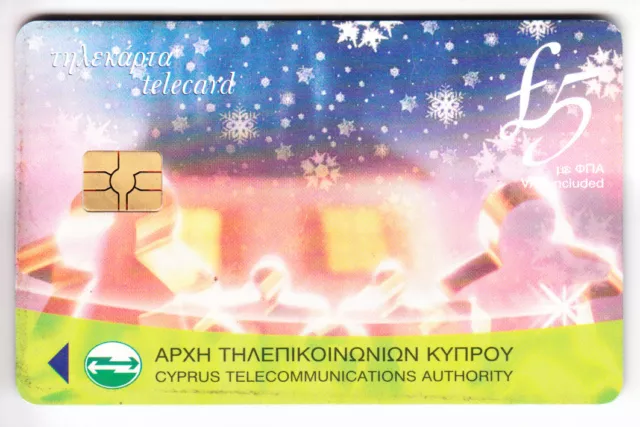 Europe  Telecarte / Phonecard .. Ile Chypre 5£ Noel Christmas 11/00 Chip/Puce