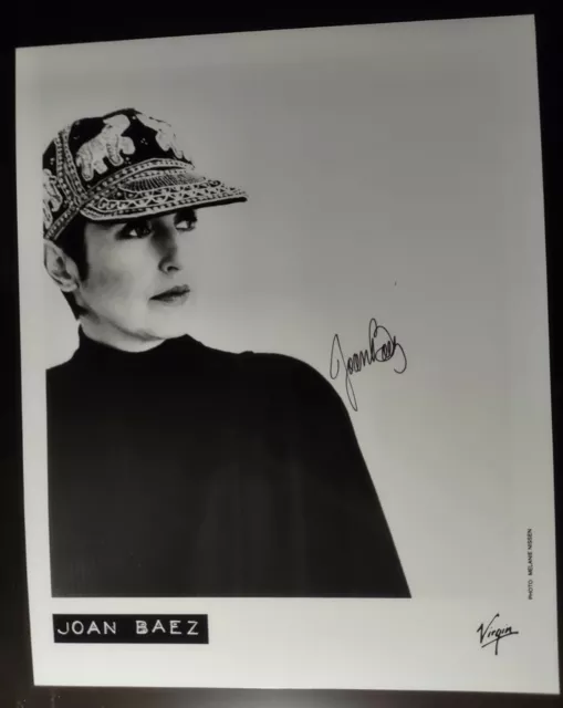 Joan Baez Signed 8x10 PHOTOGRAPH LIFETIME  COA Legendary Folk Singer Autograph