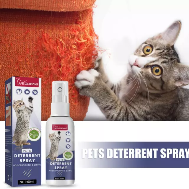Pets Cat Scratch Deterrent Training Spray Natural Protects Furniture HOT H7