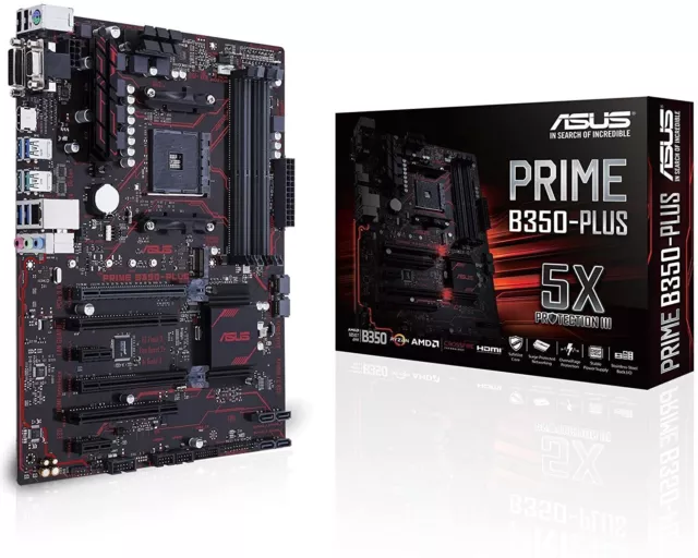 ASUS Prime B350-Plus Mainboard AMD Ryzen B350 Sockel AM4 ATX 4x DDR4 USB 3.0