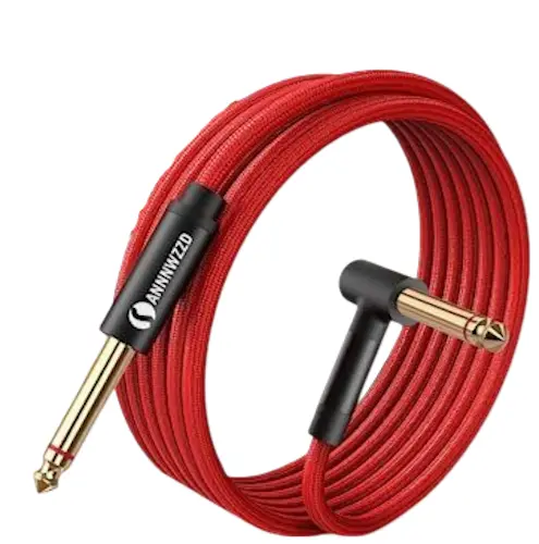 5.5m (6m) Annnwzzd Guitare Câble 1/4 Instrumentcable 6.35mm Jack Nylonbraided