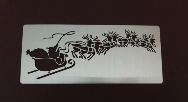 Stencil * Emboss *  Christmas * Santa * Sleigh * Reindeer *